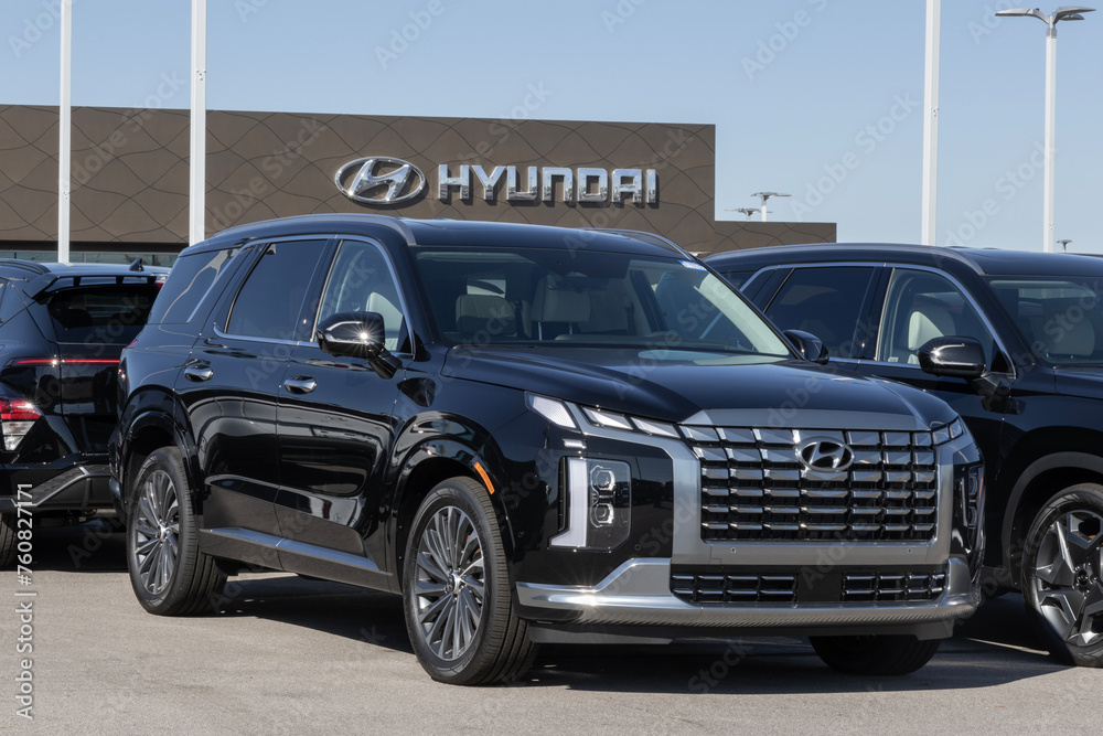 Foto de Hyundai Palisade Calligraphy display at a dealership. Hyundai ...