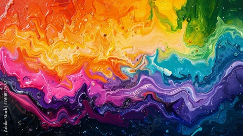 Rainbow Colored Substance Painting photo