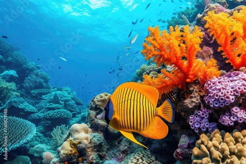 Tropical fish in coral reefs, ideal for captivating underwater photography.
