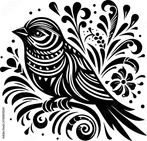 Canary Black Vector in the Mexican Style