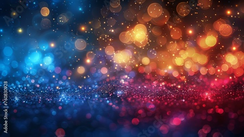 Blurry Christmas Tree With Lights