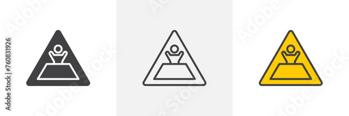 Mud and Quicksand Danger Warning. Caution for Hazardous Swampy Areas. Terrain Safety Alert.