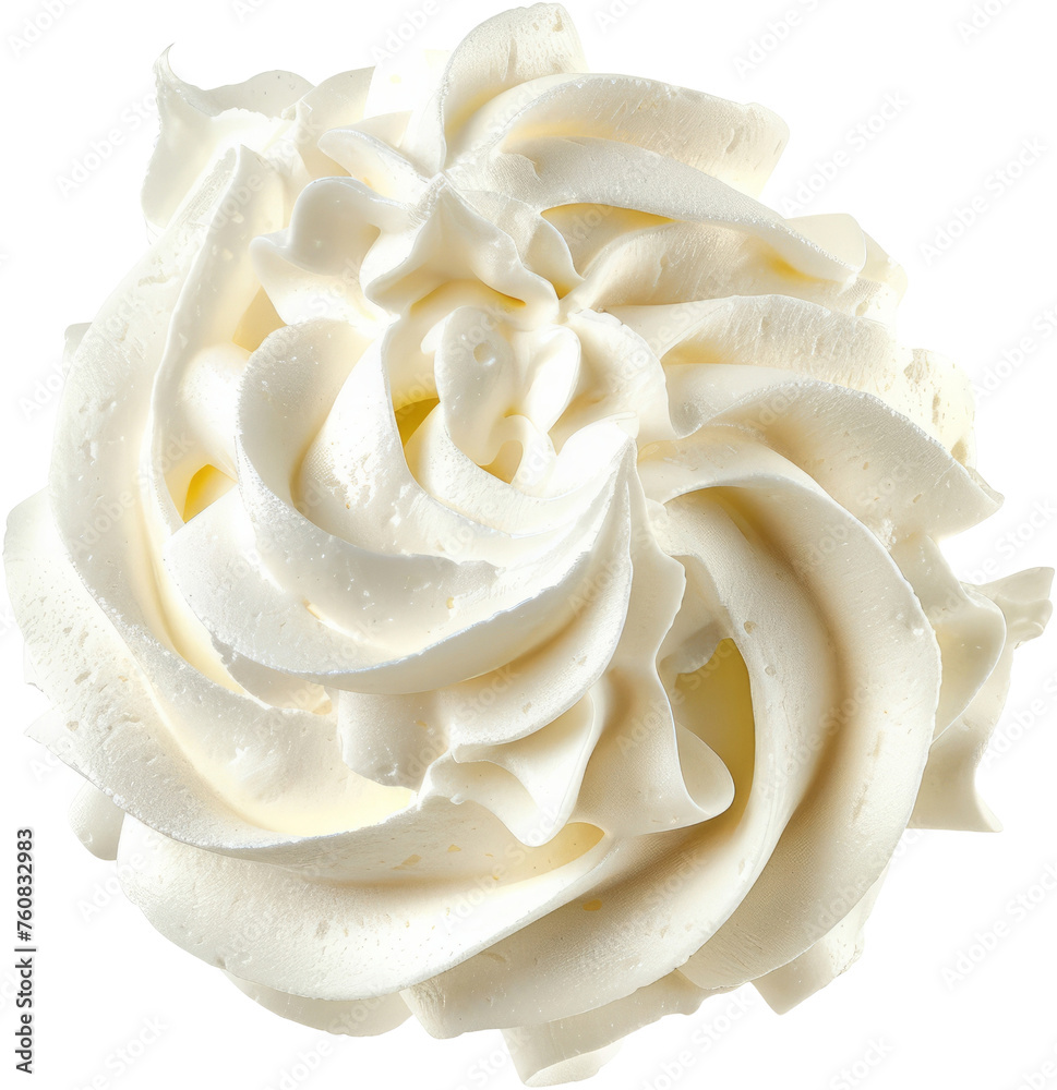 Whipped cream swirl, cut out transparent Whipped cream swirl, cut out transparent