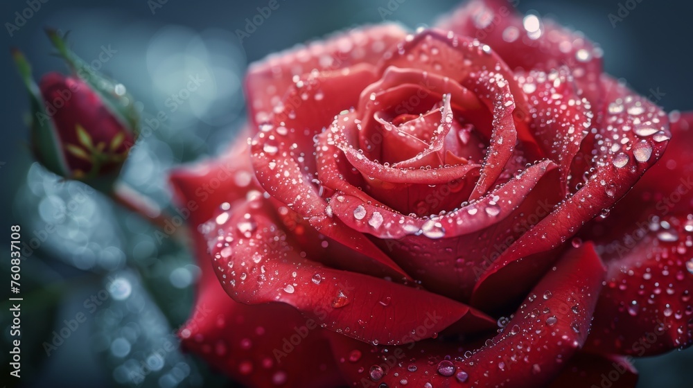 Close Up of a Red Rose With Water Droplets Close Up of a Red Rose With Water Droplets