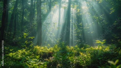 Dense Green Forest Filled With Trees