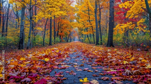 Road Cutting Through Forest Canopy