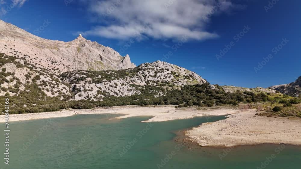 Cuber Reservoir from an aerial perspective, Mallorca Cuber Reservoir from an aerial perspective, Mallorca