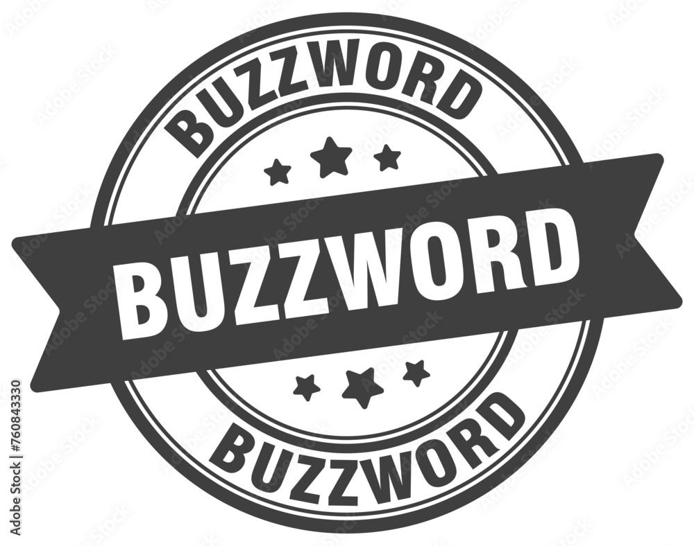 buzzword stamp. buzzword label on transparent background. round sign