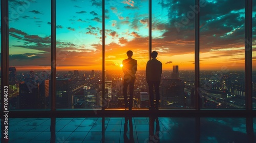 Couple Standing in Front of Window
