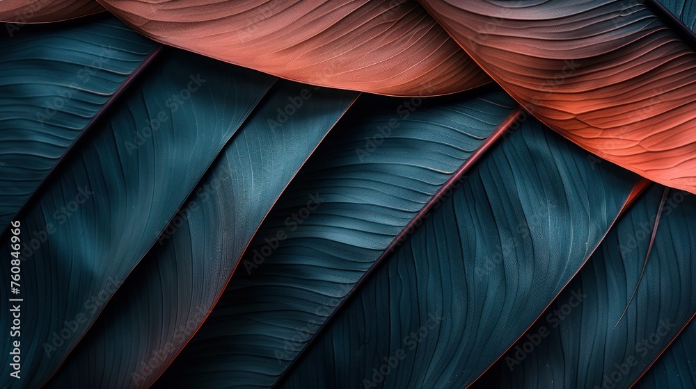 a close up view of a plant's leaves with a red and blue pattern on the top of it. a close up view of a plant's leaves with a red and blue pattern on the top of it.