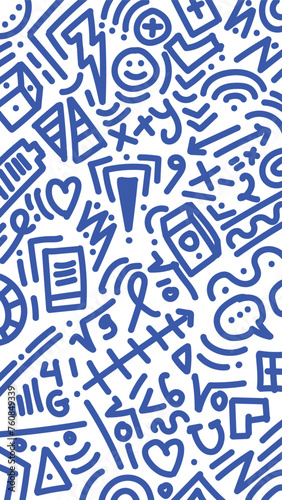 Abstract Hand Draw Line Doodle Background