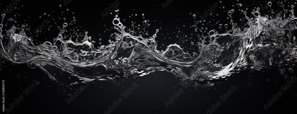 Splash water drop wave effect. AI Generative.