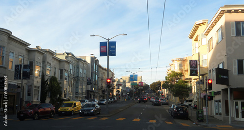 Views of a typical street in San Francisco, California, USA