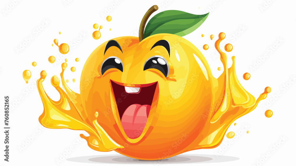 A raging mango with its vibrant orange skin ripplin - obrazy, fototapety, plakaty 