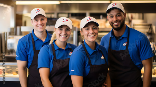 Cheerful Dairy Queen Staff in Action within a Vibrant and Clean DQ Outlet