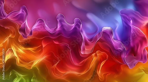 a multicolored abstract background with wavy lines and a rainbow - hued background with white, red, yellow, blue, green, orange, pink, and purple.