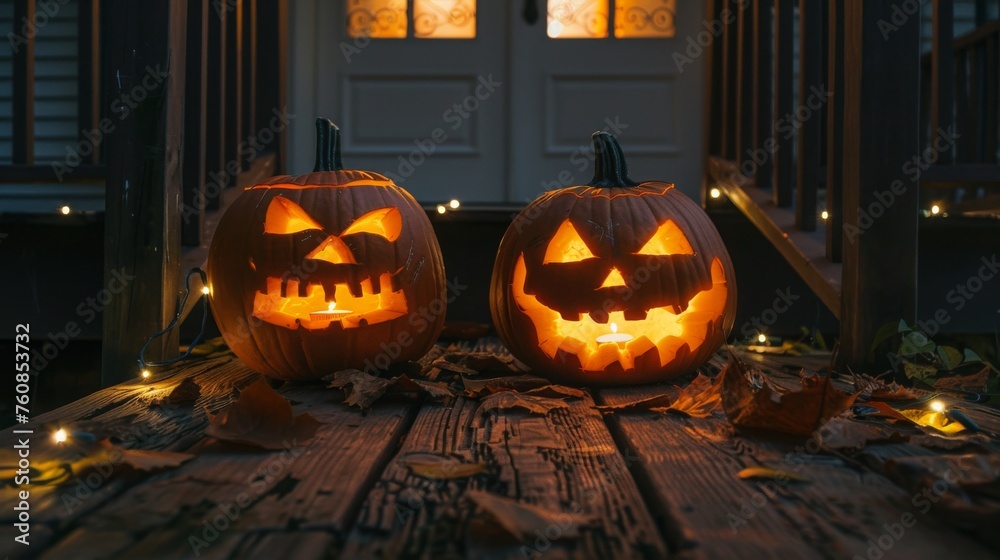 Halloween pumpkin burning atmosphere Magic holiday Halloween pumpkin burning atmosphere Magic holiday