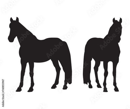horse silhouettes collection