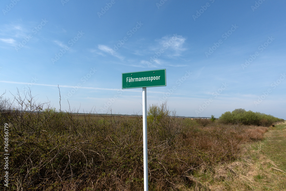 Nordsee, insel, Borkum, Fährmannsspoor, Hinweisschild Nordsee, insel, Borkum, Fährmannsspoor, Hinweisschild