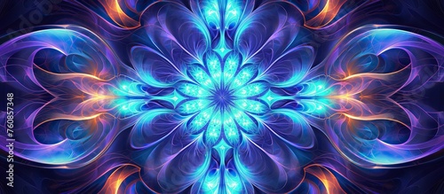 Wallpaper Mural Abstract fractal. Fractal art background for creative design. Decoration for wallpaper, desktop, poster, cover booklet. Print for clothes, t-shirt. Creative illustration for design Torontodigital.ca