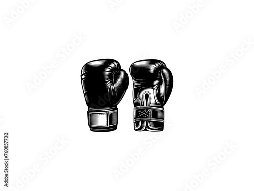 Power Punch: Boxing Gloves Vector Illustration for Intense Sports Designs and Athletic Themes