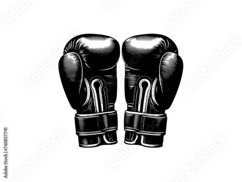 Power Punch: Boxing Gloves Vector Illustration for Intense Sports Designs and Athletic Themes