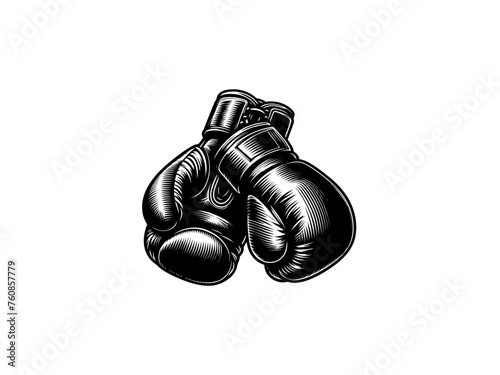 Power Punch: Boxing Gloves Vector Illustration for Intense Sports Designs and Athletic Themes