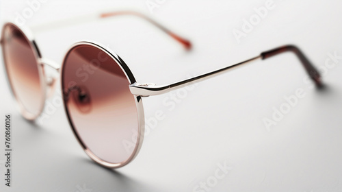 A close-up shot of a pair of sunglasses on a smooth self-colored background