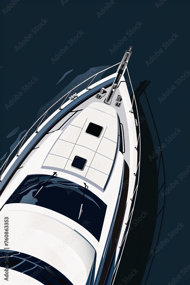 Sailing Yacht from Above - Great for Maritime, Luxury Lifestyle, and Adventure Themes