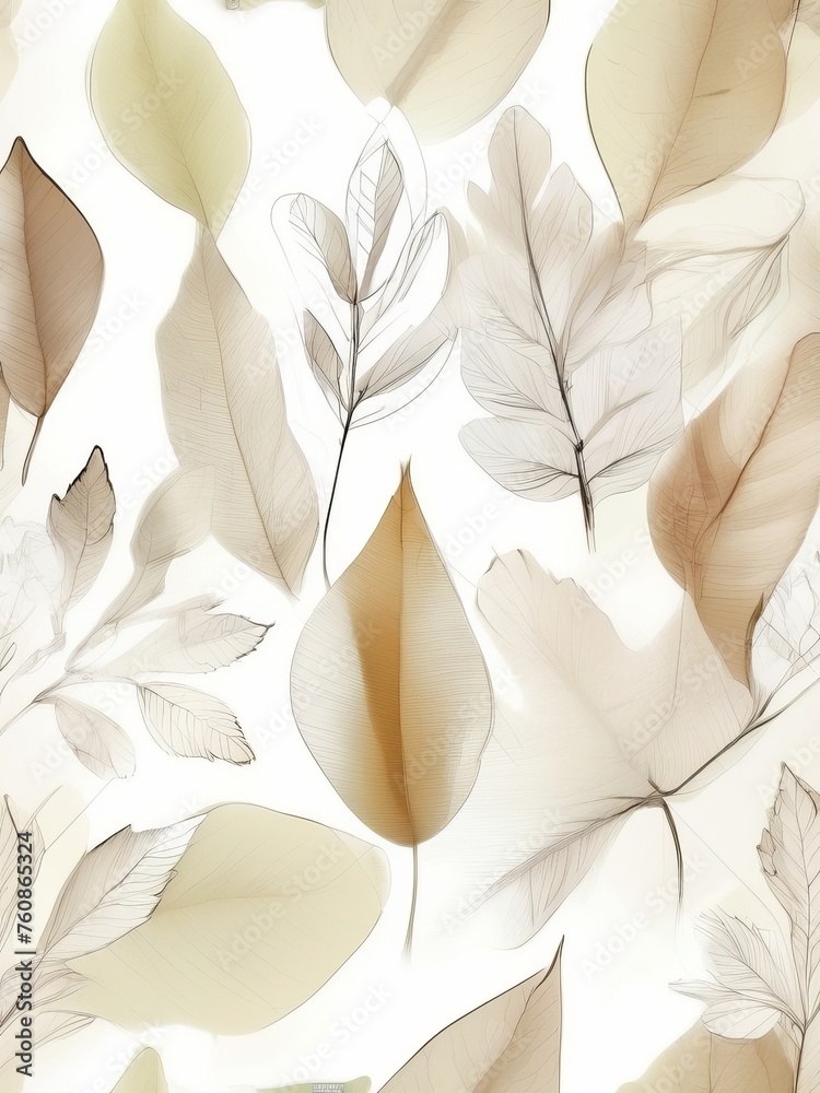 Leaves in natural colors Leaves in natural colors