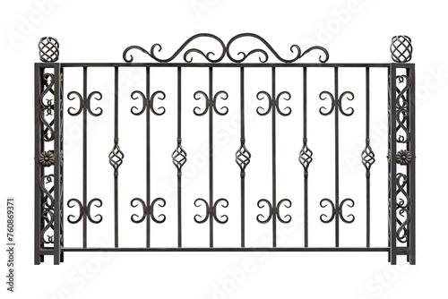 Forged fence, barrier.