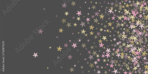 Forget-me-not simple flowers vector illustration. Small field bloom elements ...