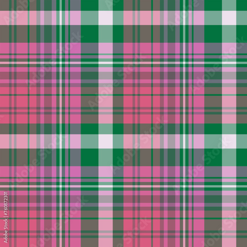 Seamless pattern in autumn pink and green colors for plaid, fabric, textile, clothes, tablecloth and other things. Vector image.