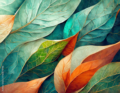 Background  organic background with colorful leaves 