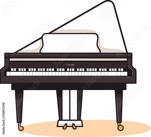 Keynotes of Creativity: Piano Vector Elegance