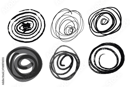 set of black and white circles