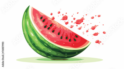 An irate watermelon with its green rind furrowed an