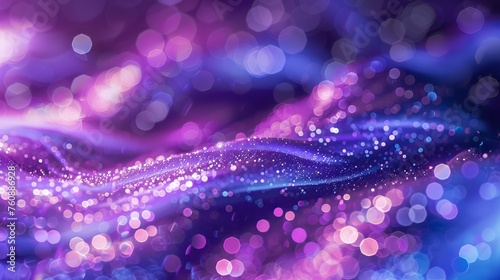 Dreamy bokeh effect with purple and blue hues for festive backgrounds. PAbstract sparkling bokeh in purple and blue for celebratory wallpapers. photo