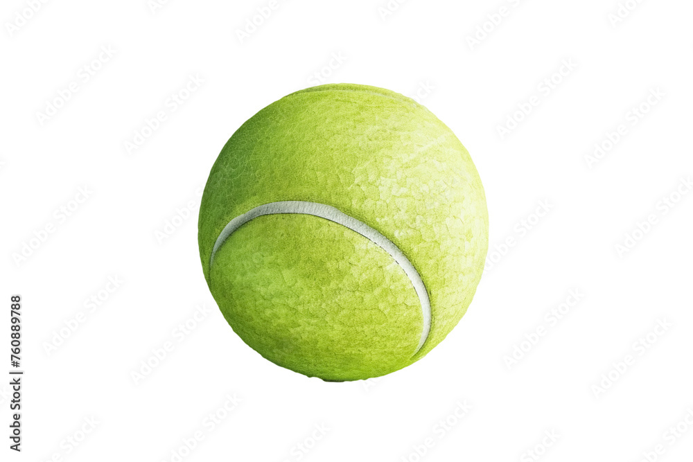 green tennis ball isolated on transparent background