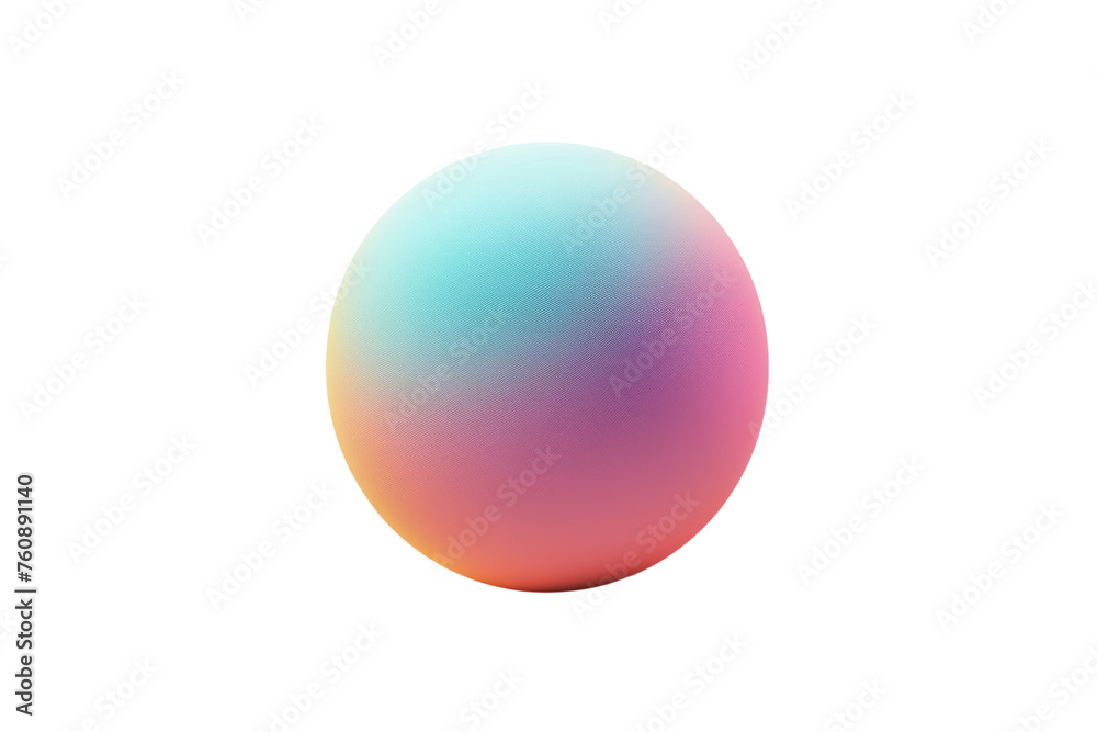 colorful gradient sphere isolated on transparent background