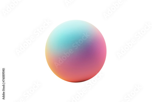 colorful gradient sphere isolated on transparent background