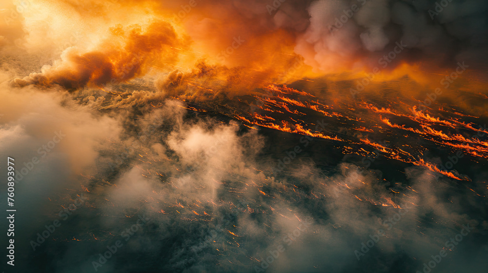Fototapeta premium Illustration Natural Disasters With Hurricanes, news, illustration, image, article, newspaper