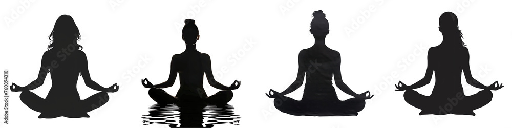 Mindfulness-based stress reduction  Hyperrealistic Highly Detailed Isolated On Transparent Background Png File