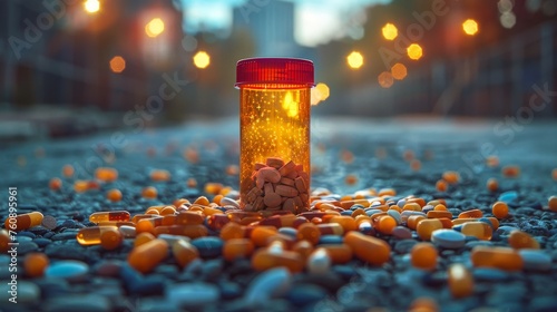 Bottle of Pills on Floor