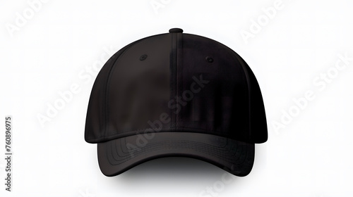 black cap on white background