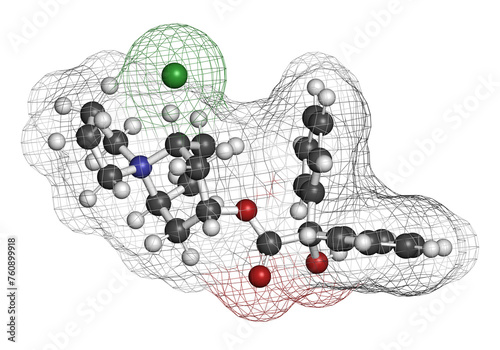 Trospium drug molecule. photo