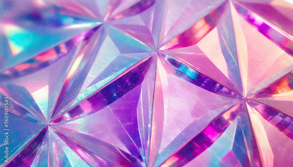 A holographic rainbow pastel purple pink teal colors abstract background. Optical crystal prism flare A holographic rainbow pastel purple pink teal colors abstract background. Optical crystal prism flare