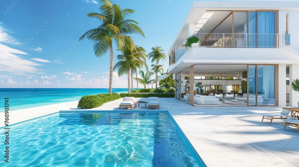 Fototapeta premium interior villa vacation resort Paradise Place