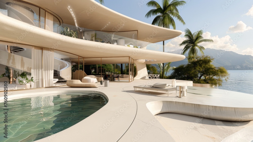 Fototapeta premium interior villa vacation resort Paradise Place