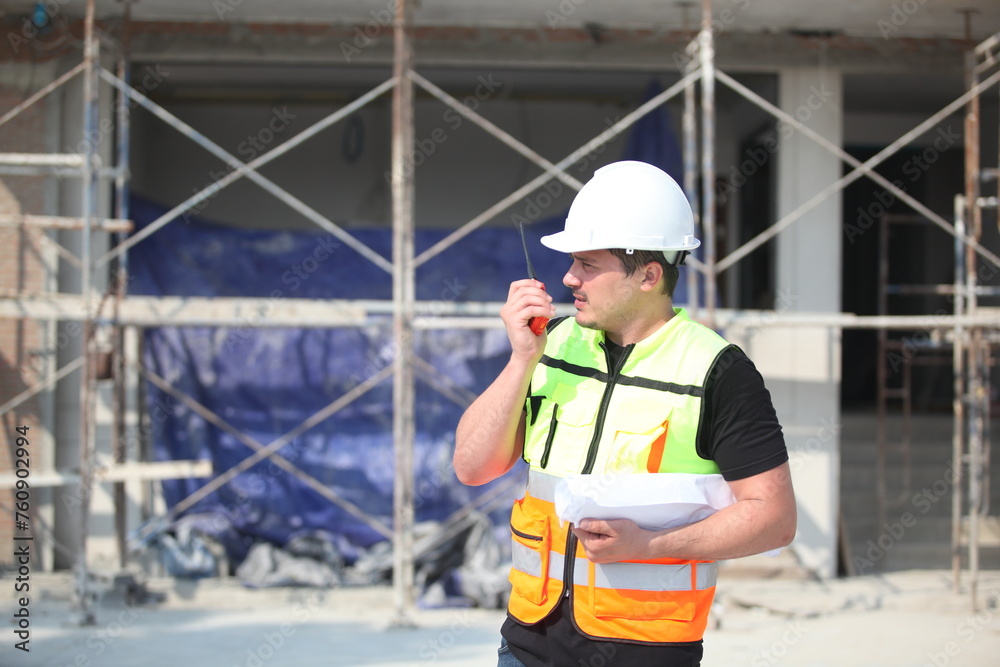  construction worker or factory worker at site.